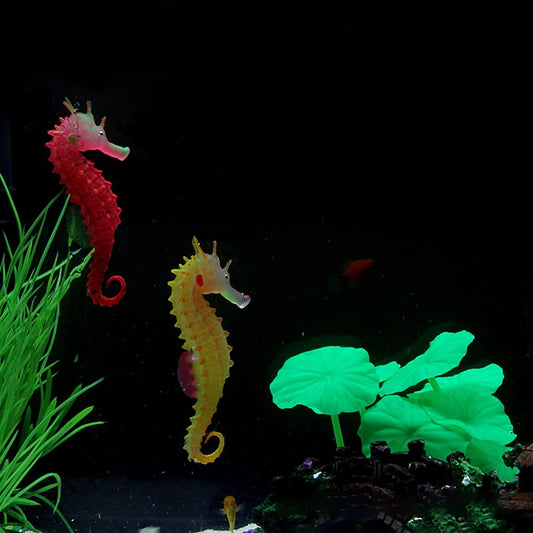 Silicone Luminous Fish Tank Aquarium Sea Horse Decoration