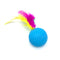 6pcs Mixed Funny Plastic Golf Ball with Feather Cat Toy