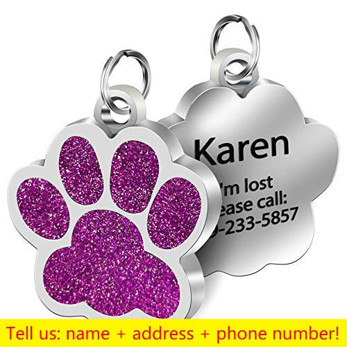 Paw Pet ID Name Tag